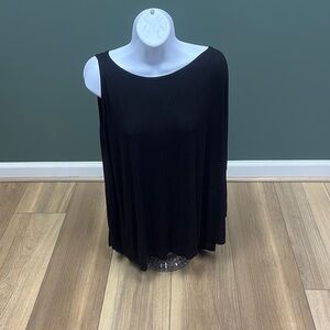 Michael Lauren Asymmetrical Black Sleeveless Tank